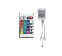Controlador LED de 24 teclas, control remoto, lámpara RGB de bajo voltaje con módulo de barra de luz, atenuador de salida dual(24kdoublepanelsingleoutput)