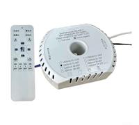 Controlador LED Fuente de alimentación inteligente 24V-30V, atenuación de doble línea y control de color, entrada 180V-265V AC para candelabros, bandas, 1200mA-2200MA, control remoto incluido (1800mA)