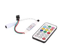 Controlador LED RGB inalámbrico con mando IR de 21 teclas para tiras WS2811 WS2812B 5-24V. Guarda configuraciones tras corte de energía. Suitable for DC 5-24V (12V). Ideal para iluminación decorativa