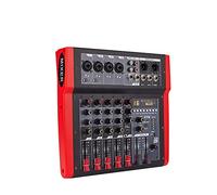 Controlador mezclador de DJ Mezcla de consola 16 DSP Efectos 6 canal 4 mono 1 mezclador de audio estéreo Xlr Salida Bluetooth Compatible USB Registro para streaming, podcasting y juegos, teléfono y or
