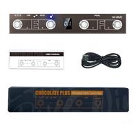 Controlador MIDI, aplicable para M-VAVE Chocolate Plus, controlador de interruptor de pie MIDI portátil, recargable de 4 botones (marrón)