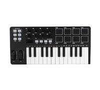 Controlador Midi, Controlador de Teclado Midi USB de 25 Teclas, Teclado Midi con DAW, 8 Pads de Batería Retroiluminados, 8 Perillas y Software de Producción Musical Incluidos