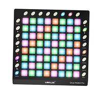Controlador MIDI, PAD64-A Pro USB MIDI controlador de almohadilla de batería 64 almohadillas retroiluminadas RGB, 24 botones, módulo de sonido integrado de 128 MB con cable USB