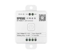 Controlador para luces RGB direccionables DC5V-24V con sincronización de música y control de aplicación, 16 millones de colores, 146 modos dinámicos, control de grupo compatible con WLED (SP63AE)