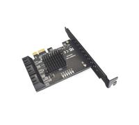 Controlador PCIE 1X A 6 Puertos 3.0 PCI e, Tarjeta de Expansión Multiplicadora PCI Express, Tarjeta Vertical Adicional de 6 Gbps.