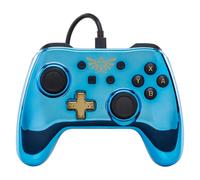 Controlador PowerA con cable Zelda Chrome Blue, Gold Nintendo Switch