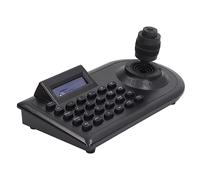 Controlador PTZ, DC12V Controlador de Cámara PTZ Teclado Herramienta de Sistema de Seguridad CCTV con Joystick 3D y Pantalla LCD para Vigilancia de Seguridad Pública (Enchufe UE