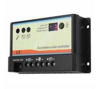 Controlador / regulador de carga solar de doble batería EPEVER PWM 10A para autocaravanas, caravanas, botes o cualquier sistema con dos baterías de 12V / 24V o bancos de baterías