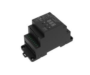 Controlador regulador de intensidad LED, atenuador 1CH * 2A 360W, atenuador Mosfet de corte de fase, montaje en carril DIN, Control maestro DMX512 for luces LED regulables(Black)