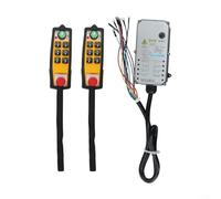 Controlador remoto industrial, control de grúa de elevación de 2 transmisores 800MHz con función de parada de crisis para equipos de elevación resistentes (DC24V)