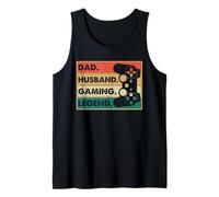 Controlador Retro para Videojuegos Dad Husband Gaming Legend Camiseta sin Mangas