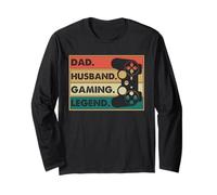 Controlador Retro para Videojuegos Dad Husband Gaming Legend Manga Larga