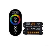 Controlador RGB de 6 teclas, control remoto táctil completo con múltiples modos de iluminación, controlador de atenuación LED táctil inalámbrico para tiras LED CC 12 V 24 V (RGBCCT)