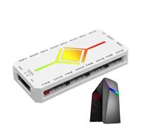 Controlador RGB para PC, adaptador de ventilador PWM de 3 pines de 5 V - Controlador de carcasa de PC - para el hogar, sala de juegos, escritorio, sala de juegos, fiesta, dormitorio, hombres y mujeres