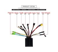 Controlador Sin Escobillas de Tres Modos 30A 24V36V48V con Onda Sinusoidal y Pantalla SW900 para Kit de Conversión de Bicicleta Eléctrica