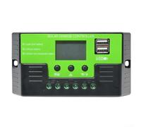 Controlador solar para sistemas de 12V 24V con pantalla LCD y sincronización de control de luz, controlador de carga fotovoltaica con mecanismos de protección contra sobrecorriente y reversa (10A)