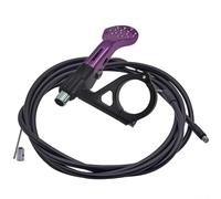 Controlador telescópico de interruptor de tija de sillín de bicicleta con palanca de 22 mm de diámetro para un control mejorado de la bicicleta y opciones de enrutamiento externo interno dual (morado)
