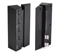 Controlador USB de 5 Puertos de Alta Velocidad Akozon de Alta Velocidad 2.0 y 3.0 Controlador-Adaptador de Expansión Premium para Consola de Juegos, Indicadores LED, Instalación Fácil