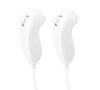 Controlador Wii Nunchuk/Wii Nunchuck, paquete de 2, color blanco
