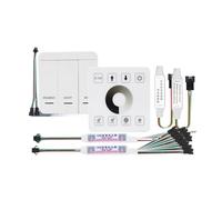 Controlador WS2811 1to1 1to4, controlador de correa de flujo de pantalla táctil con amplificador, cable de extensión de 5M, atenuador LED(3keys Controller)