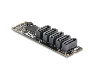 Controladora DeLock 64241 M.2 a 5 puertos SATA 6 Gb/s NCQ S.M.A.R.T. TRIM