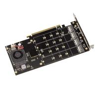 Controladora PCIe x16 interna Kalea-informatique para 4 SSD M.2 NVMe con ventilador y disipador