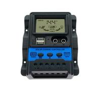 Controladores de Carga para Paneles Solares - ABS Electrónico 12.5x10.2x3.4cm | Regulador de Voltaje de 12 V24V con Pantalla LCD, CC, Puertos USB duales | RV Marine Home Taller alaire li