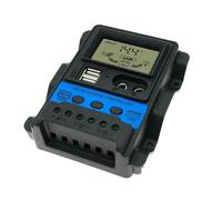Controladores de carga para paneles solares, regulador de voltaje de 12 V/24 V, regulador de panel solar de doble puerto USB de 30 A con pantalla LCD, para techo del hogar, caravana, barco, yate