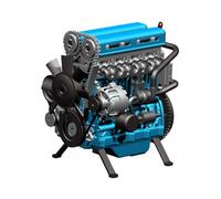 ControlCraze 3D Metal Turbocharged Inline-Four Car Engine L4 Engine Model Kit, motor de combustión interna de motor de motor de metal para entusiastas de la tecnología, juguete educativo para adultos