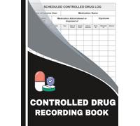 Controlled Drug Recording Book: Essential Drug Register for Healthcare Facilities, Nursing Homes, and Pharmacies | Record Supply, Administration, and Balance