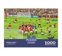 Controversia sobre el Campo de fútbol Puzzle De Madera Impermeable DIY Puzzles De 1000 Piezas para Adultos Colorido Rompecabezas para Decoración del Hogar