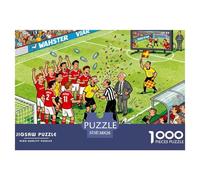 Controversia sobre el Campo de fútbol Puzzle De Madera Impermeable Puzzles De 1000 Piezas para Adultos Divertido Rompecabezas para Decoración del Hogar
