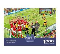 Controversia sobre el Campo de fútbol Puzzle De Madera Impermeable Puzzles De 1000 Piezas para Adultos Colorido Rompecabezas Juegos Desafiantes