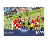 Controversia sobre el Campo de fútbol Puzzle De Madera Impermeable Puzzles De 1000 Piezas para Adultos Imposible Rompecabezas para Decoración del Hogar