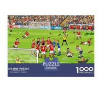 Controversia sobre el Campo de fútbol Puzzle De Madera Impermeable Puzzles De 1000 Piezas para Adultos Imposible Rompecabezas Juegos Desafiantes