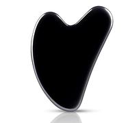 Contrybox Gua Sha Herramientas faciales, herramienta Guasha de obsidiana para cara y ojos, piedra Gua Sha para reducir la hinchazón y esculpir la línea de la mandíbula, herramientas Gua Sha para el