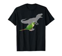 Conure de mejillas Verdes con T Rex Shadow Bird Lovers Camiseta