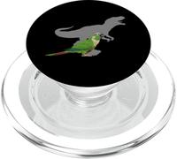 Conure de mejillas Verdes con T Rex Shadow Bird Lovers PopSockets PopGrip para MagSafe