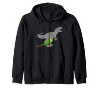 Conure de mejillas Verdes con T Rex Shadow Bird Lovers Sudadera con Capucha