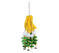 Conure Toys - Banana Bird Toy | Interactive Chewing Game with Balls and Beads Wooden Foraging Toy for Cockatiel Lovebird Parrot Beak Exercise Stress Relief and Mental Stimulation for Pet Birds