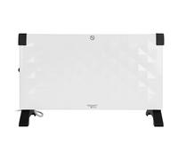 Convector Rombo mini (2.000 W, Habitaciones de hasta 25 m², Blanco/Negro)