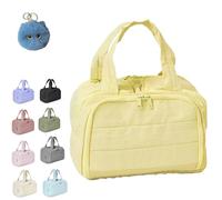 Convely Toiletry Bag, a 4-In-1 Travel Organizer, 4-In-1 Puffy Multi-Functional Toiletry Bag with Handle, Large Waterproof Toiletry Bags for Women (Yellow)