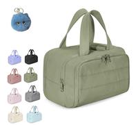 Convely Toiletry Bag, a 4-In-1 Travel Organizer, 4-In-1 Puffy Multi-Functional Toiletry Bag with Handle, Large Waterproof Toiletry Bags for Women (Green)