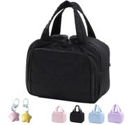Convely Toiletry Bag, Convely Travel Makeup Bag, 4 In 1 Waterproof Organizer for Women, Large Capacity with Smart Compartments, Leak-Proof Design, Lightweight & Easy to Clean (Black)