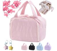 Convely Toiletry Bag, Convely Travel Makeup Bag, 4 In 1 Waterproof Organizer for Women, Large Capacity with Smart Compartments, Leak-Proof Design, Lightweight & Easy to Clean (Pink)