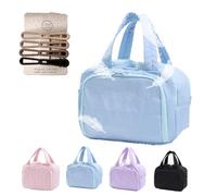 Convely Toiletry Bag, Lightweight Large Wide-Open Zipper Travel Bag, Dry and Wet Separation, Makeup Accessories 4 in 1 Large Capacity Travel Artifa (2PCS)