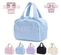 Convely Toiletry Bag, Toiletry Bag a 4-in-1 Travel Organizer, Lightweight Large Wide-Open Travel Bag for Women, Large Capacity Waterproof with Handle, Easy to Clean (Blue)