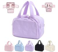 Convely Toiletry Bag, Toiletry Bag a 4-in-1 Travel Organizer, Lightweight Large Wide-Open Travel Bag for Women, Large Capacity Waterproof with Handle, Easy to Clean (Purple)