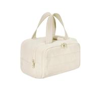 Convely Toiletry Bag, Travelfree Toiletry Bag, 4-In-1 Multi-Functional Waterproof Makeup Organizer with Handle, Large Capacity Travel Cosmetic Organizer for Women (White)
