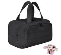 Convely Toiletry Bag, TravelFree Toiletry Bag, 4-In-1 Multi-Functional Waterproof Travel Organizer, Wet-Dry Separation with Handle, for Woman (Black)